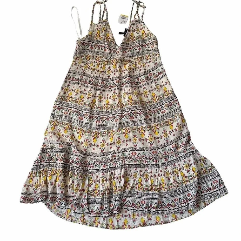 Jessica Simpson Boho Chic Aztec Print Summer Dress size Medium